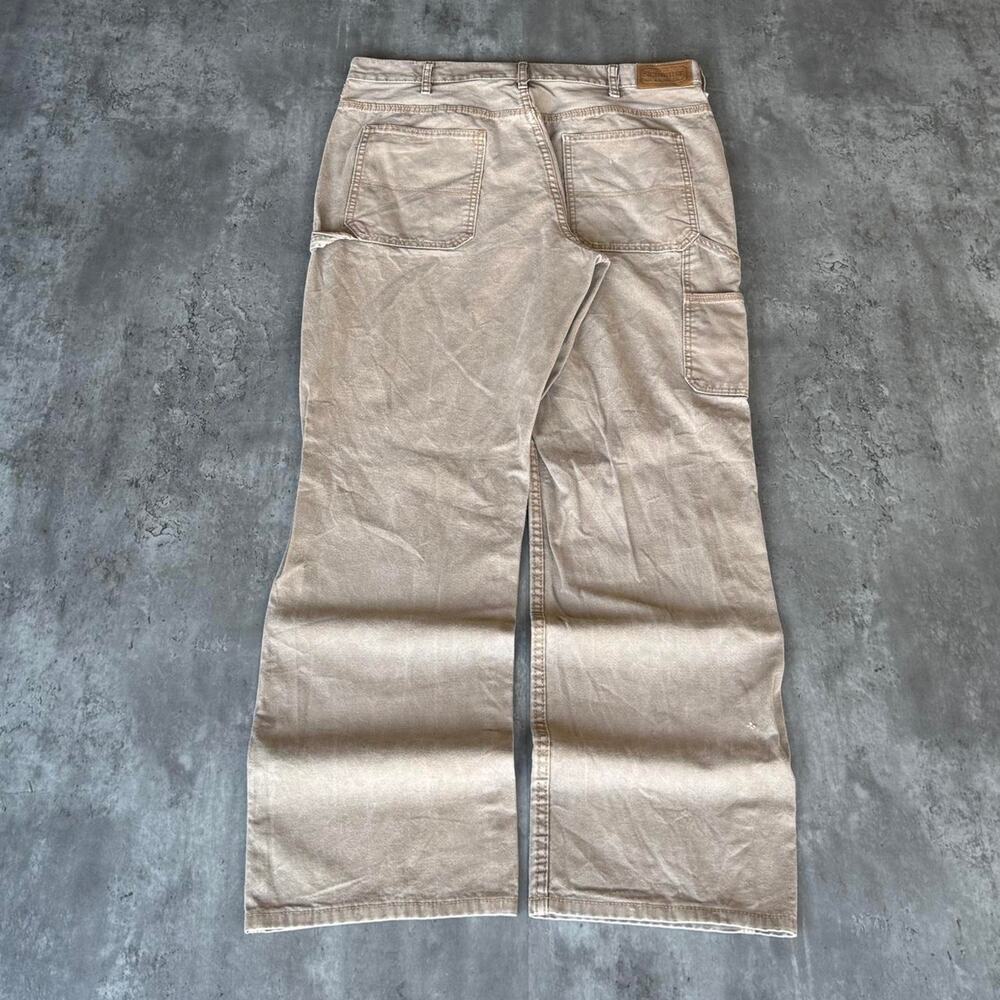 Vintage Y2K Carhartt Style Light Brown Baggy Wide Leg Carpenter Pants